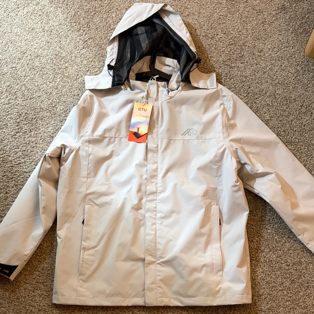 Men's Performance Hooded Jacket - Light Gray